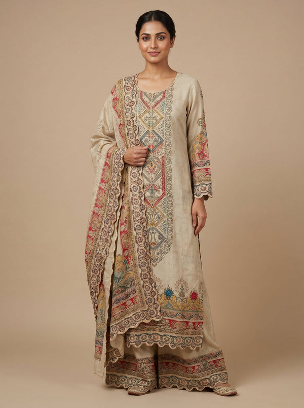 Snowfall White Palazzo Set