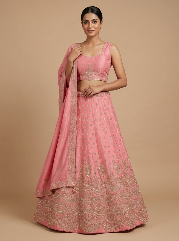 Soft Pink Radiance Lehenga