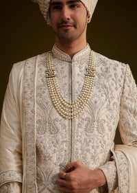 step into refined grandeur with this fawn silk sherwani feat-sg269927 6