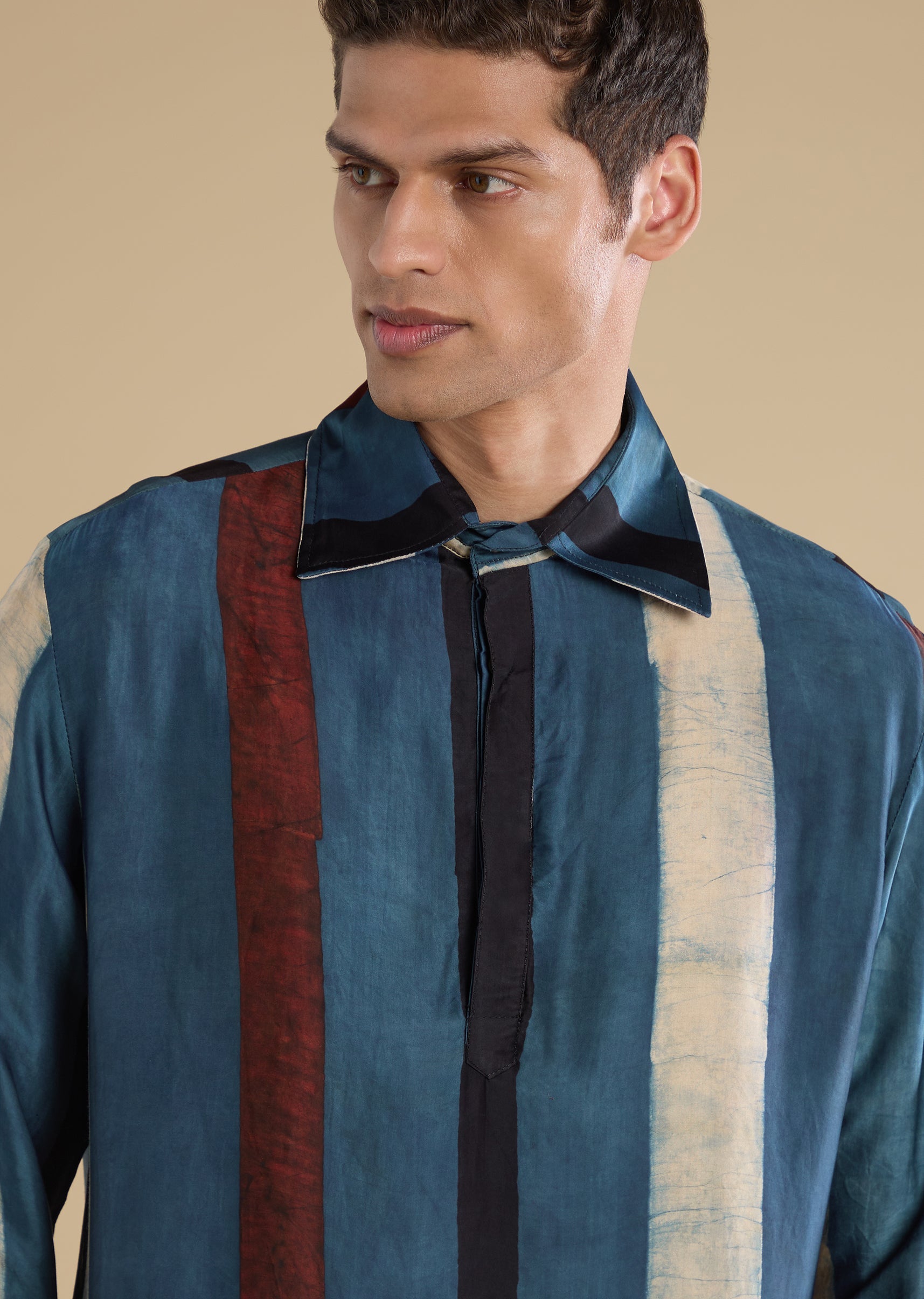 stripe-indigo-ajrakh-printed-kurta-set-sg349421-2 a7c6ef20-0120-496e-8cb6-485529674d7e