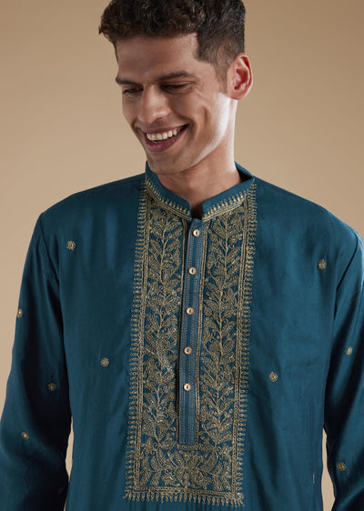teal-blue-kurta-set-with-thread-and-resham-detail-sg363429-2 c83a3424-ef3a-4ee6-bb0c-245c1d4dd1bd