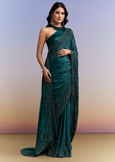 teal-blue-satin-chinon-saree-with-heavy-hand-embroidery-sg338631-1