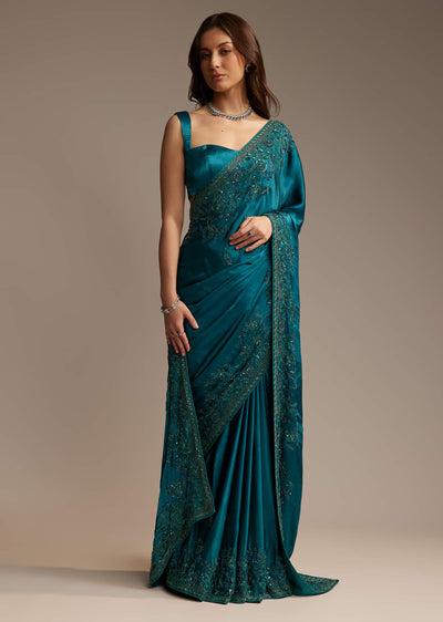 teal-green-satin-chinon-saree-with-floral-embroidery-sg317927-1