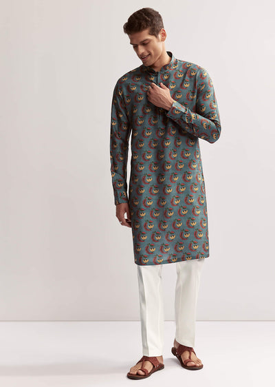 teal-green-silk-printed-kurta-for-men-sg322468-1