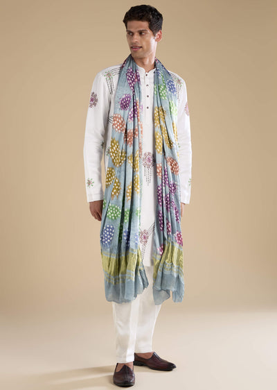 white-silk-blend-mens-kurta-set-with-bandhani-dupatta-sg361892-1