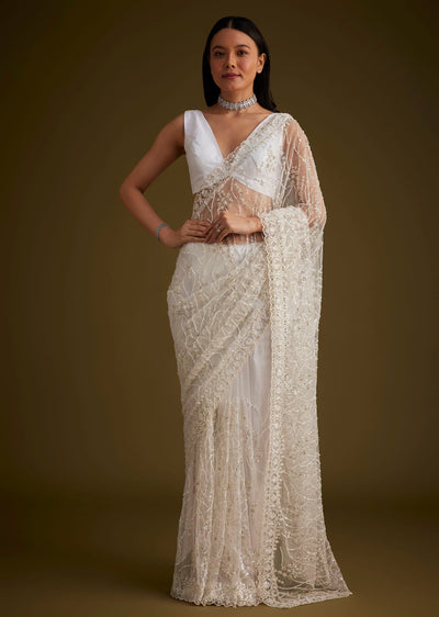 white net saree with sequins and stones embroidery-sg261875 16