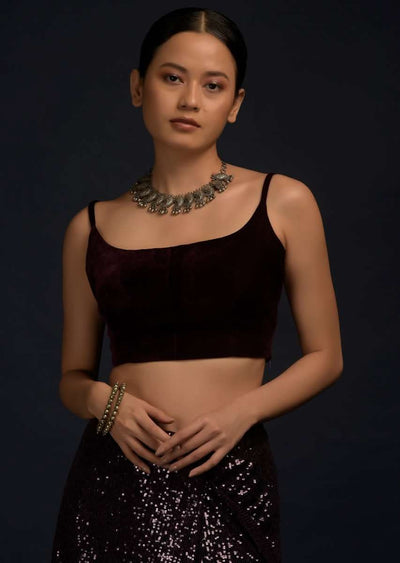 wine-purple-blouse-in-velvet-with-straps-on-the-shoulder-and-tube-neckline-online-kalki-fashion-m001blra474y-sg61797 2
