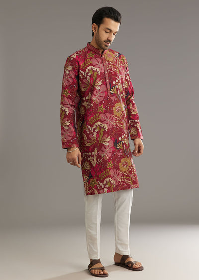 wine-silk-kurta-set-with-stone-embellishment-sg310571-1 4