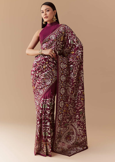 wine-tissue-organza-embroidered-saree-with-unstitched-blouse-sg346404-1