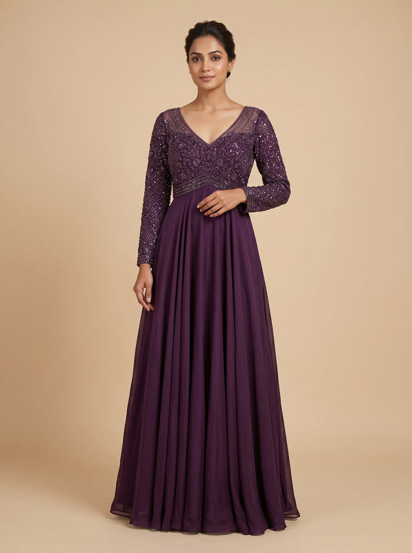 Wine Velvet Indogown