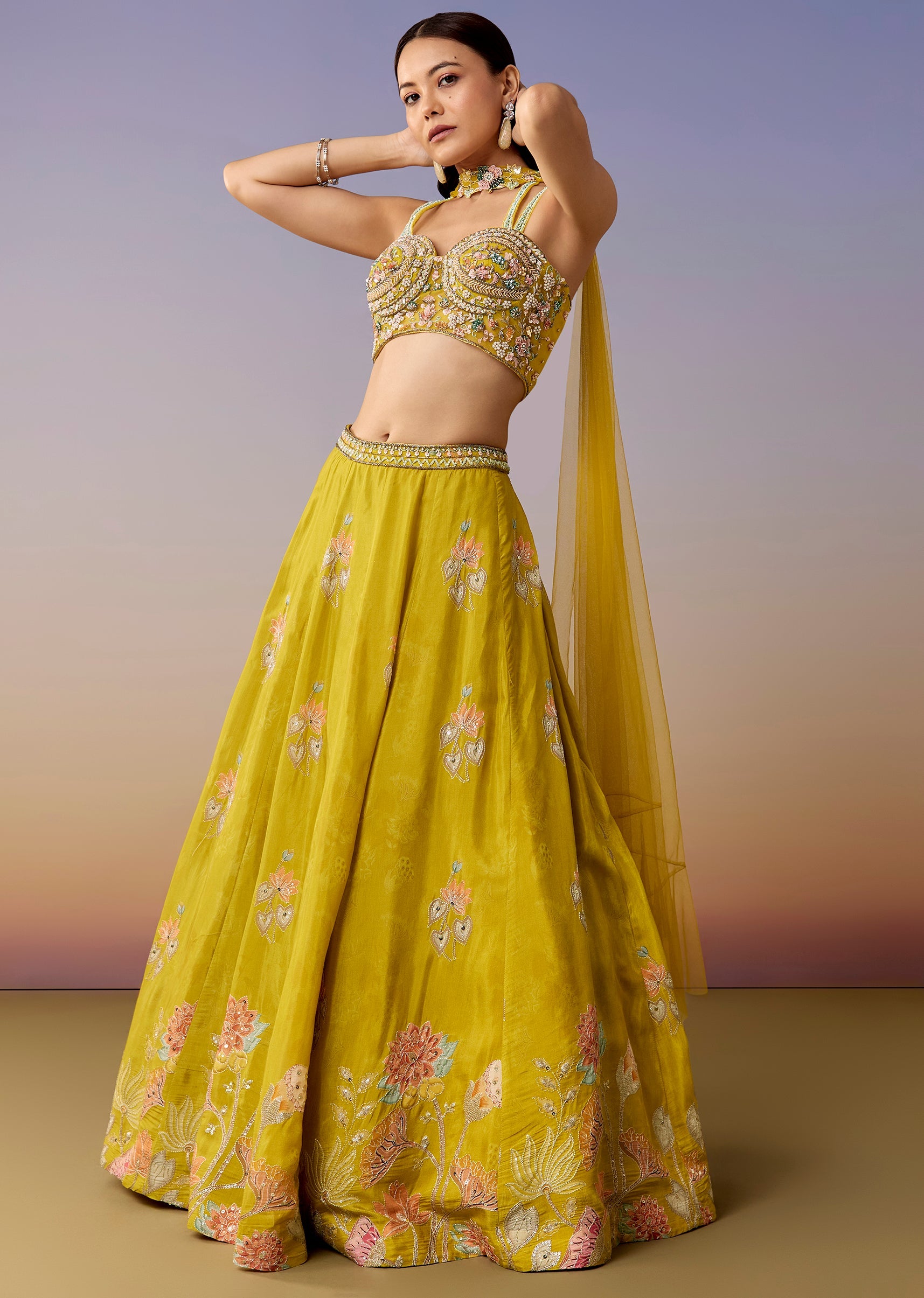 yellow-floral-printed-bridesmaid-lehenga-set-sg389497-4 bf6e44f0-d4a7-4d28-a65d-81584d428590