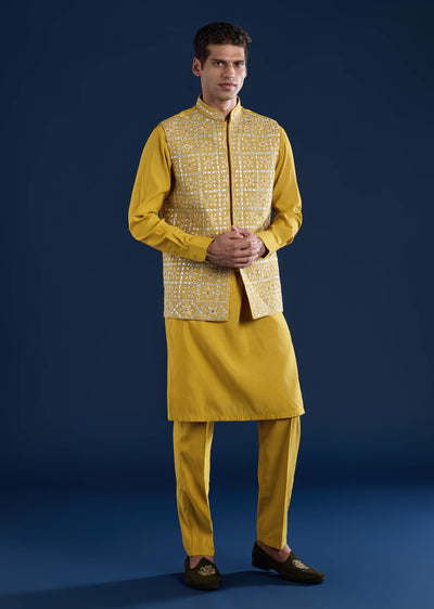 yellow-silk-jacket-kurta-set-with-gota-work-sg322260-1 1
