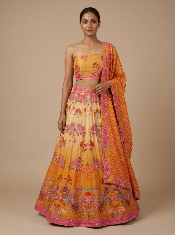 Yellow Sunshine Bridesmaid Lehenga