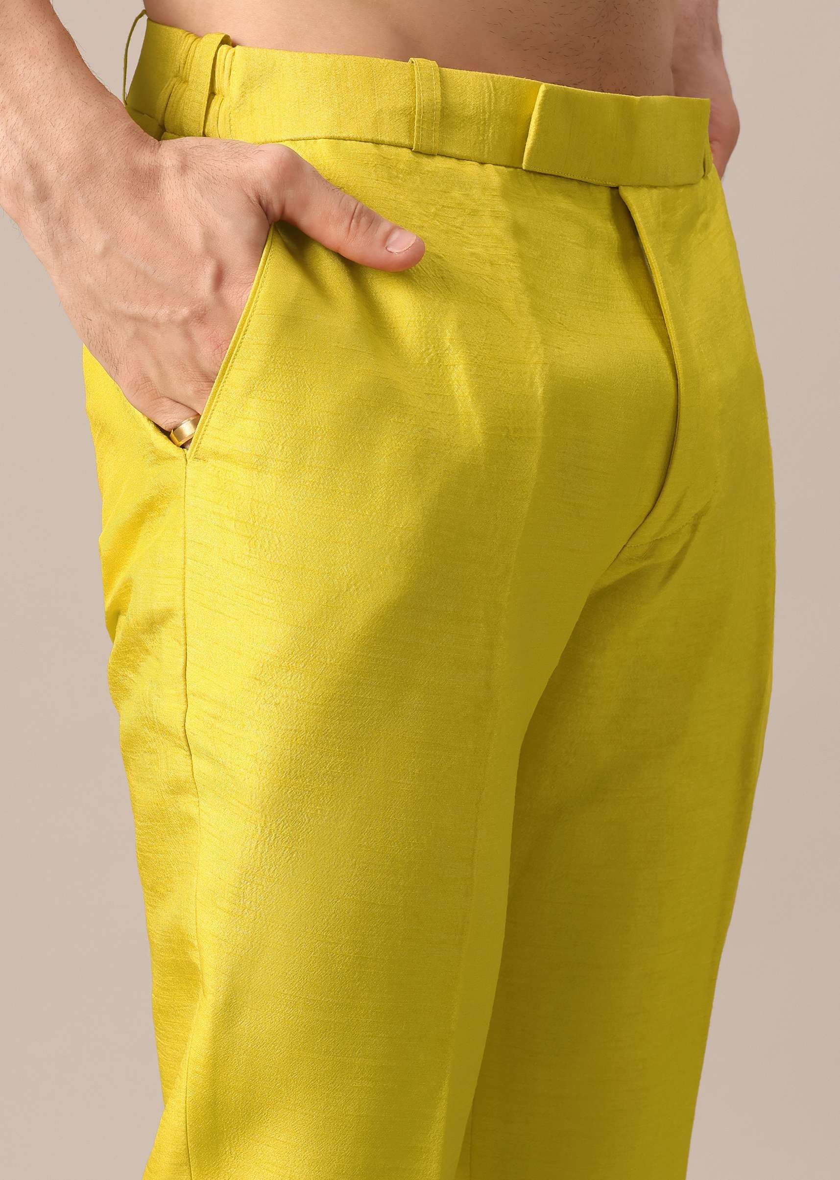 yellow organza embroidered kurta-sg172972 1