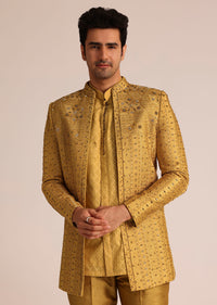 yellow silk zardosi indowestern set-sg251015 5 76f4ace6-5dae-4b98-a7fc-2adf39b7222a